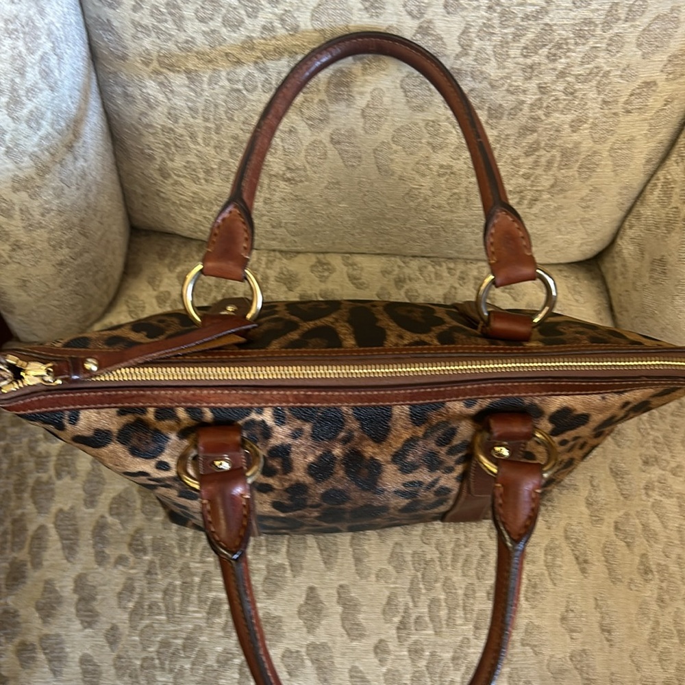 Dolce & Gabbana Brown and Black Leopard Print Tote - Picture 11 of 16